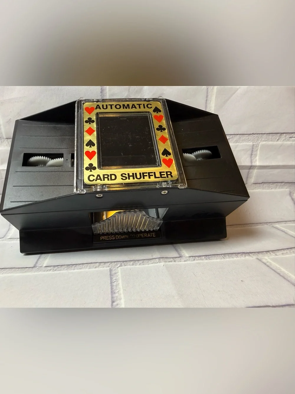 Vintage Automatic Card Shuffler Premier Edition 1-2 Deck Battery Operated